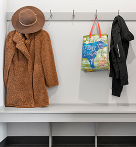 modern, trendy on the entryway hooks.